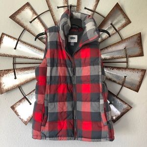 Buffalo plaid vest